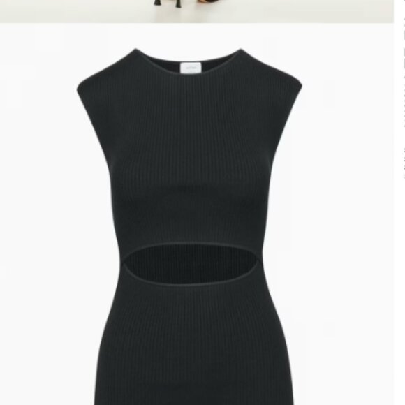 Black Wilfred Cutout Mini Knit Dress (Size Small) - Picture 2 of 5